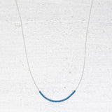 Hope Necklace-Silver/ Peacock Blue