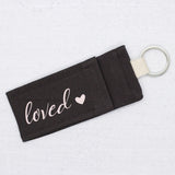 Loved Lip Balm Keychain - brown