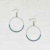 Hope Earring-Silver/Peacock Blue