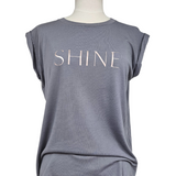 Shine Sleeveless Shirt - Gray